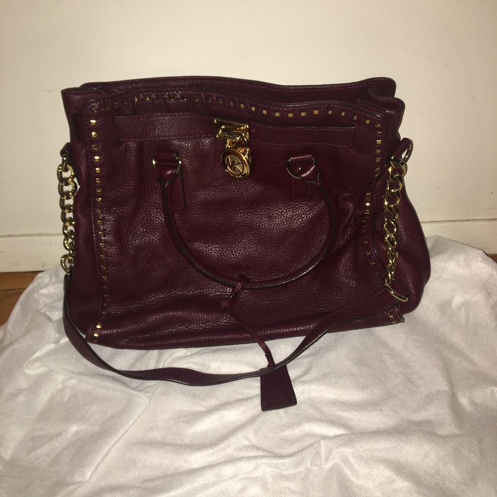 Michael Kors Hamilton Large Leather Satchel